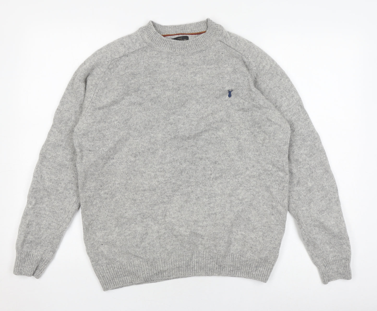 Next Men's Grey Wool Pullover Jumper, Size L