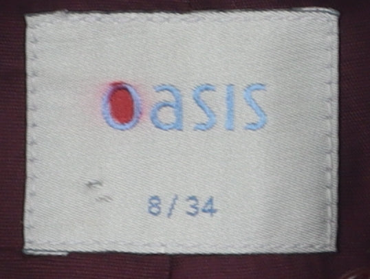 Oasis Women's Multicoloured Check Tweed Jacket Size 8