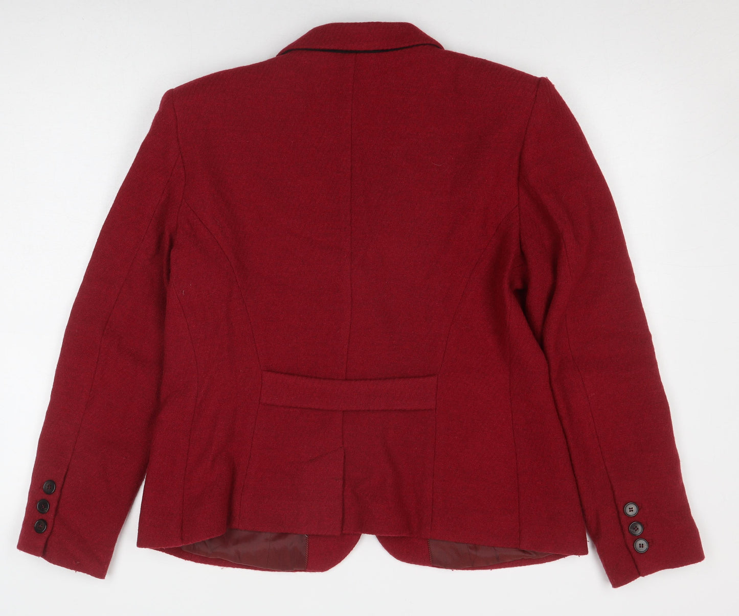 Gerard Darel Red Wool Blazer, Size 16, Women's Classic Style