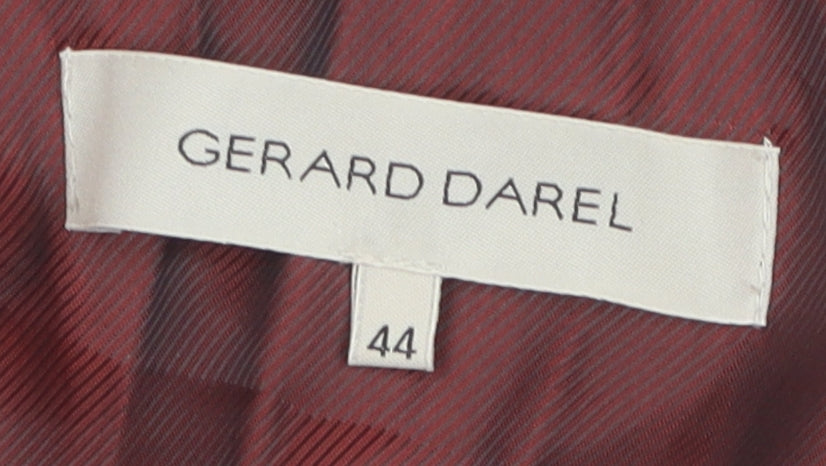 Gerard Darel Red Wool Blazer, Size 16, Women's Classic Style