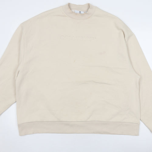 Collusion Beige Sweatshirt, Unisex, L, Crew Neck, Knit