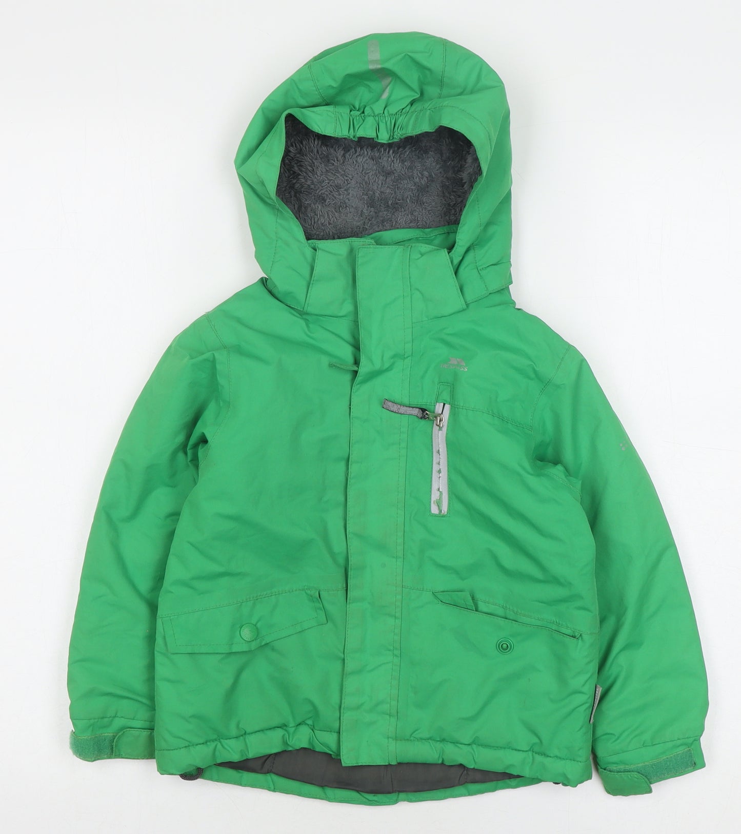 Trespass Boys Green Puffer Jacket 3-4 Years Waterproof
