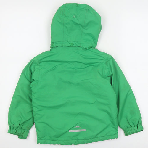 Trespass Boys Green Puffer Jacket 3-4 Years Waterproof
