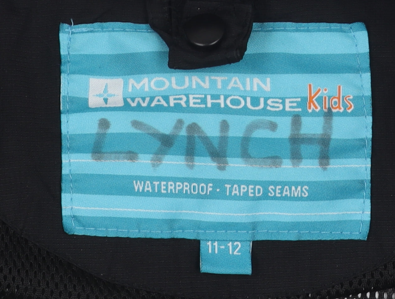 Mountain Warehouse Boys Black 3-in-1 Waterproof Jacket, Size 11