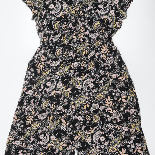 M&CO Women’s Black Paisley Jumpsuit Size 14