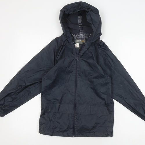 Regatta Boys Blue Windbreaker Jacket 8Y Waterproof Hooded