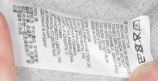 Reiss Men's Grey XL Regular Fit Button-Up Shirt