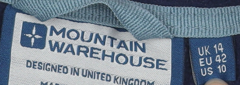 Mountain Warehouse Women's Blue Fleece Jacket Size 14
