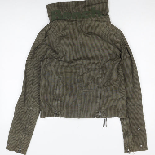 Bench Women's Green Biker Jacket, Size M, Casual