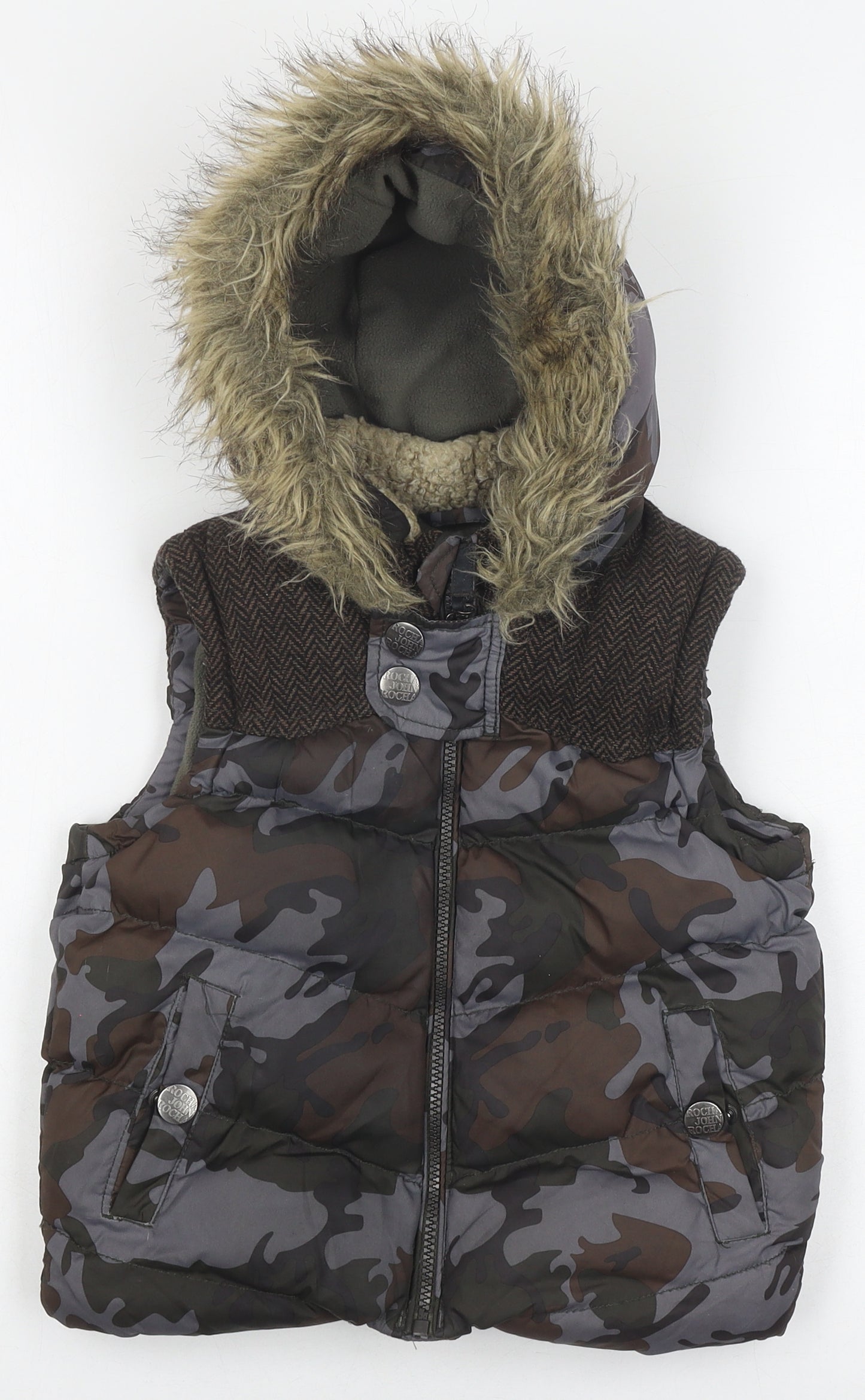Rocha John Rocha Boys Camouflage Puffer Jacket Age 6-7