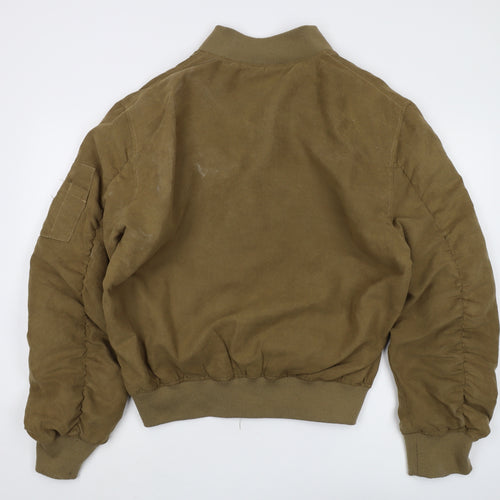 Vanquish Men's Brown Suede Bomber Jacket L