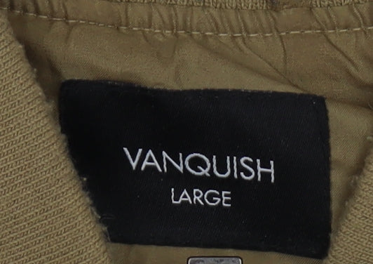 Vanquish Men's Brown Suede Bomber Jacket L