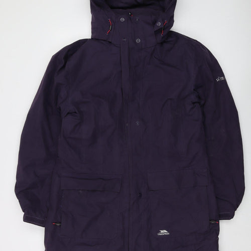 Trespass Women's Purple Hooded Parka Jacket - Size L