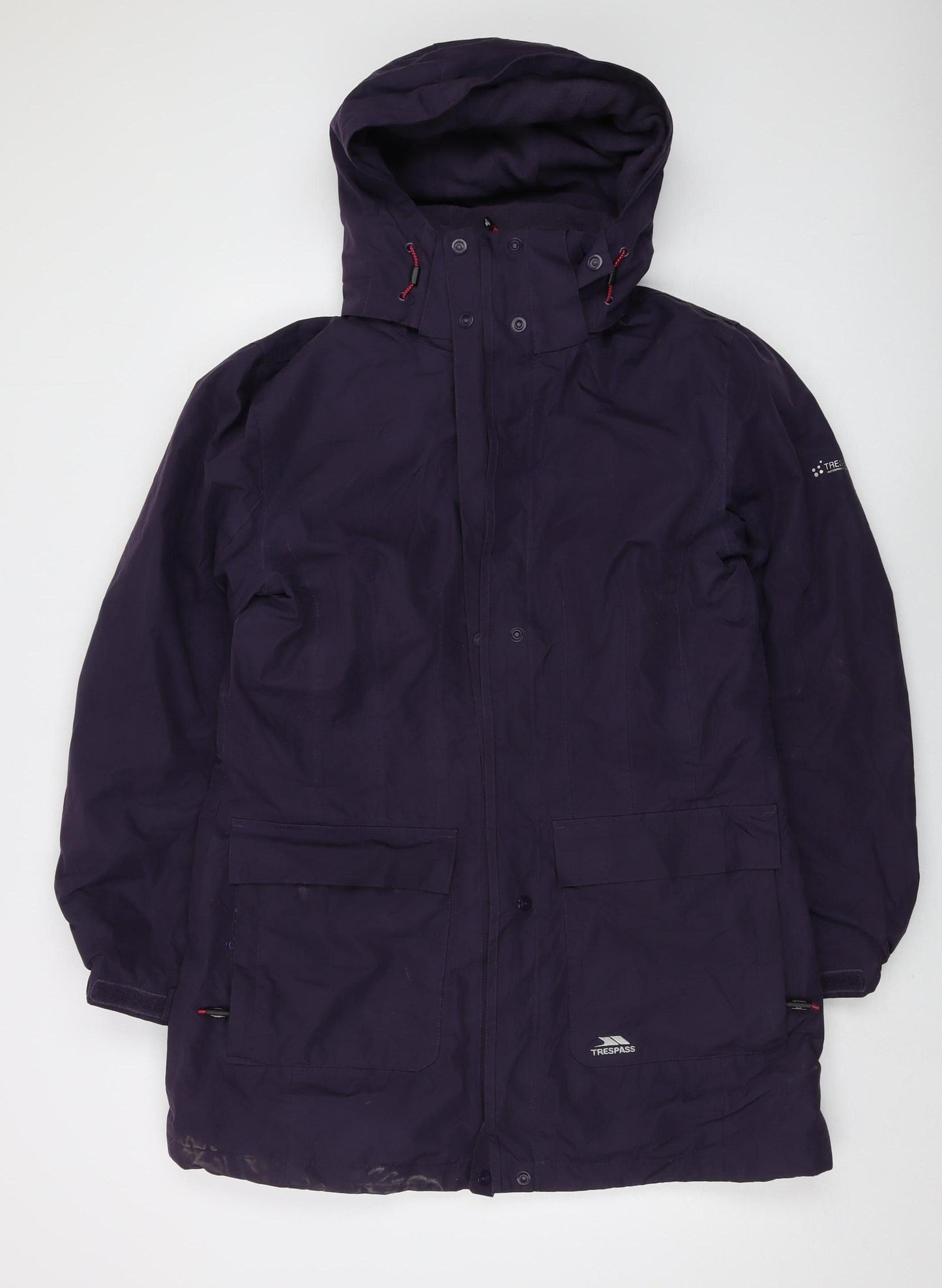 Trespass Women's Purple Hooded Parka Jacket - Size L