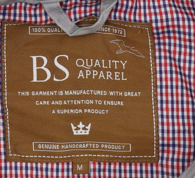 BS Quality Apparel Grey Men's Bomber Jacket - M