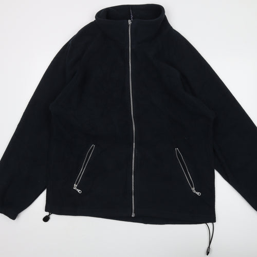 Gillani Men's Black Fleece Full Zip Jacket Size L