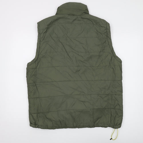 Tog 24 Men's Green Padded Gilet XL - Casual Stand-Up Collar