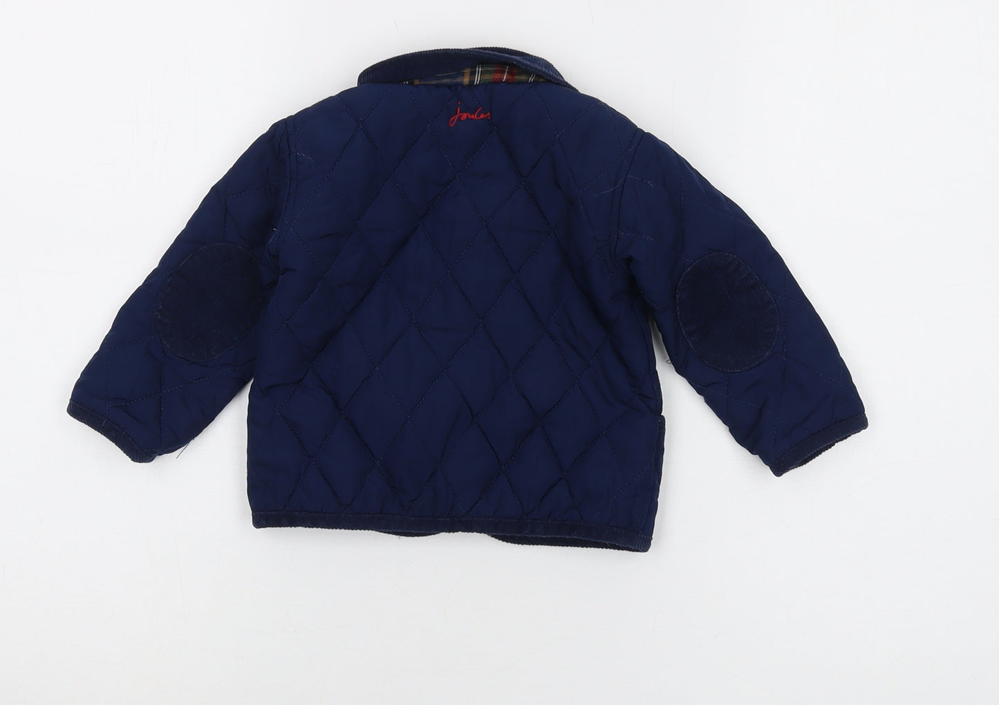 Joules Blue Quilted Jacket 12 Months Unisex