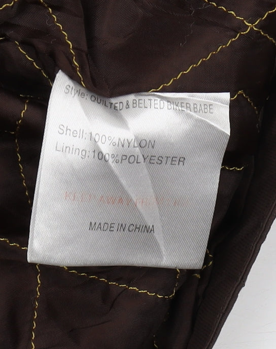 Rydale Women's Brown Biker Jacket S - Stylish & Quilted