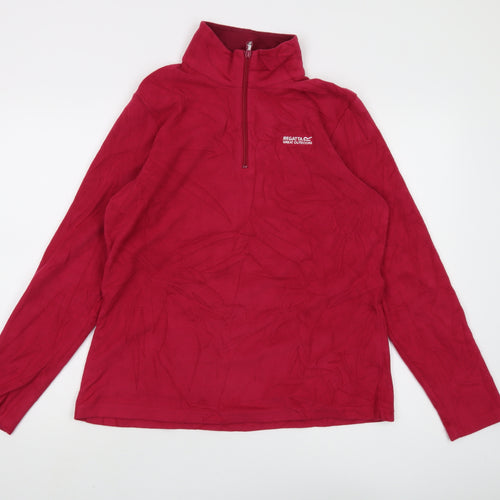 Regatta Women Red Jacket Size 12 Fleece Autumn Casual