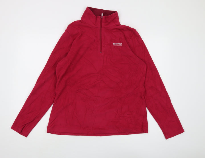 Regatta Women Red Jacket Size 12 Fleece Autumn Casual