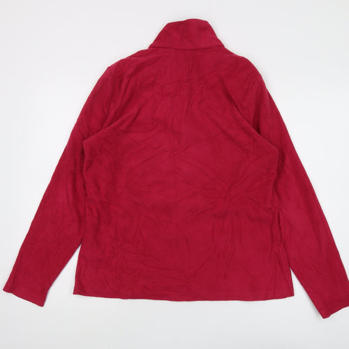 Regatta Women Red Jacket Size 12 Fleece Autumn Casual
