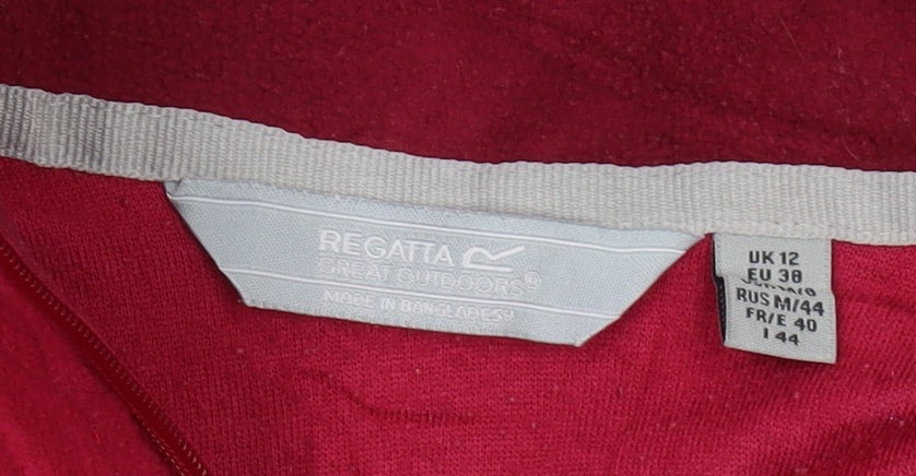 Regatta Women Red Jacket Size 12 Fleece Autumn Casual