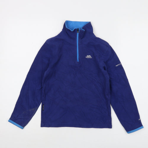 Trespass Boys Blue 1/4 Zip Fleece Sweatshirt 7-8 Years