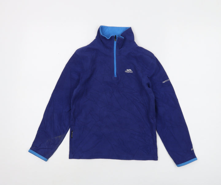Trespass Boys Blue 1/4 Zip Fleece Sweatshirt 7-8 Years