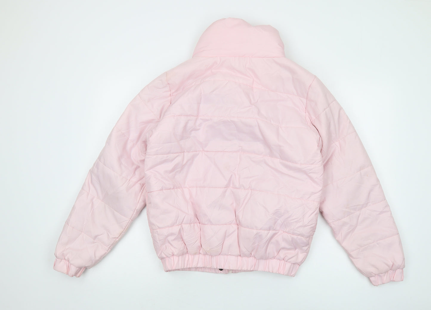 Boohoo Women's Pink Puffer Jacket Size 10