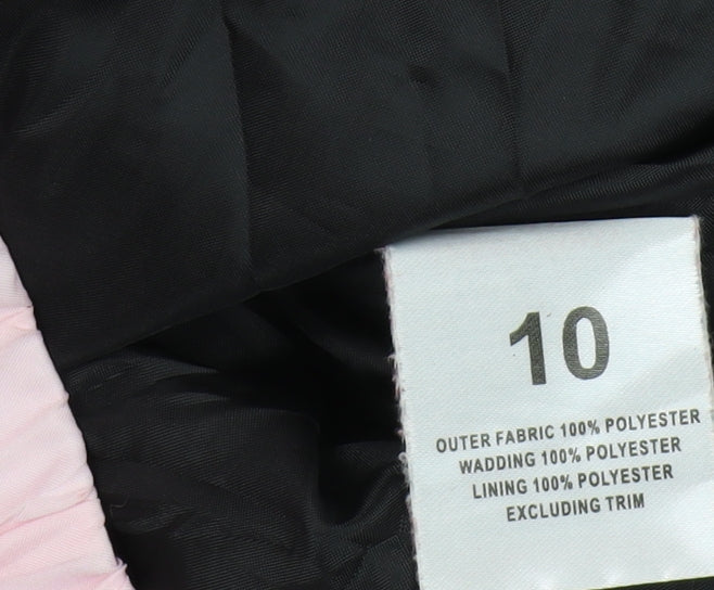 Boohoo Women's Pink Puffer Jacket Size 10