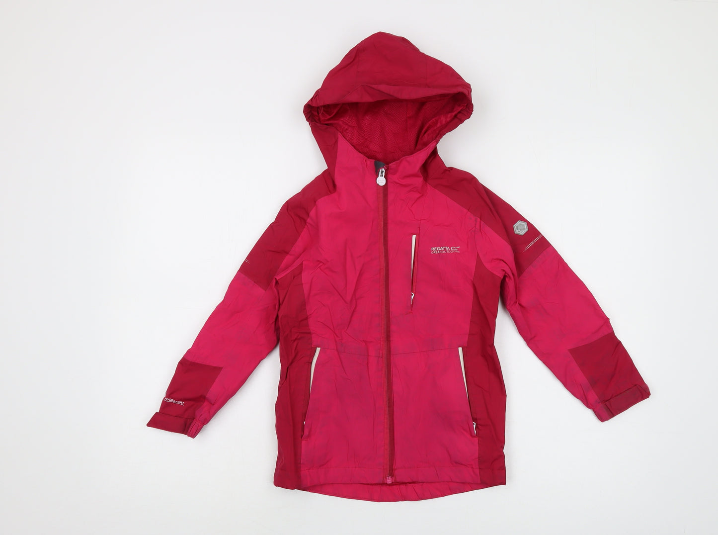 Regatta Girls Red Rain Coat 5-6 Years Waterproof Hooded