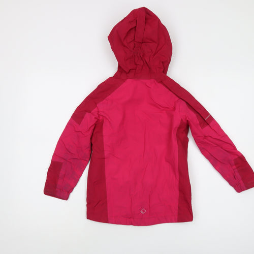 Regatta Girls Red Rain Coat 5-6 Years Waterproof Hooded