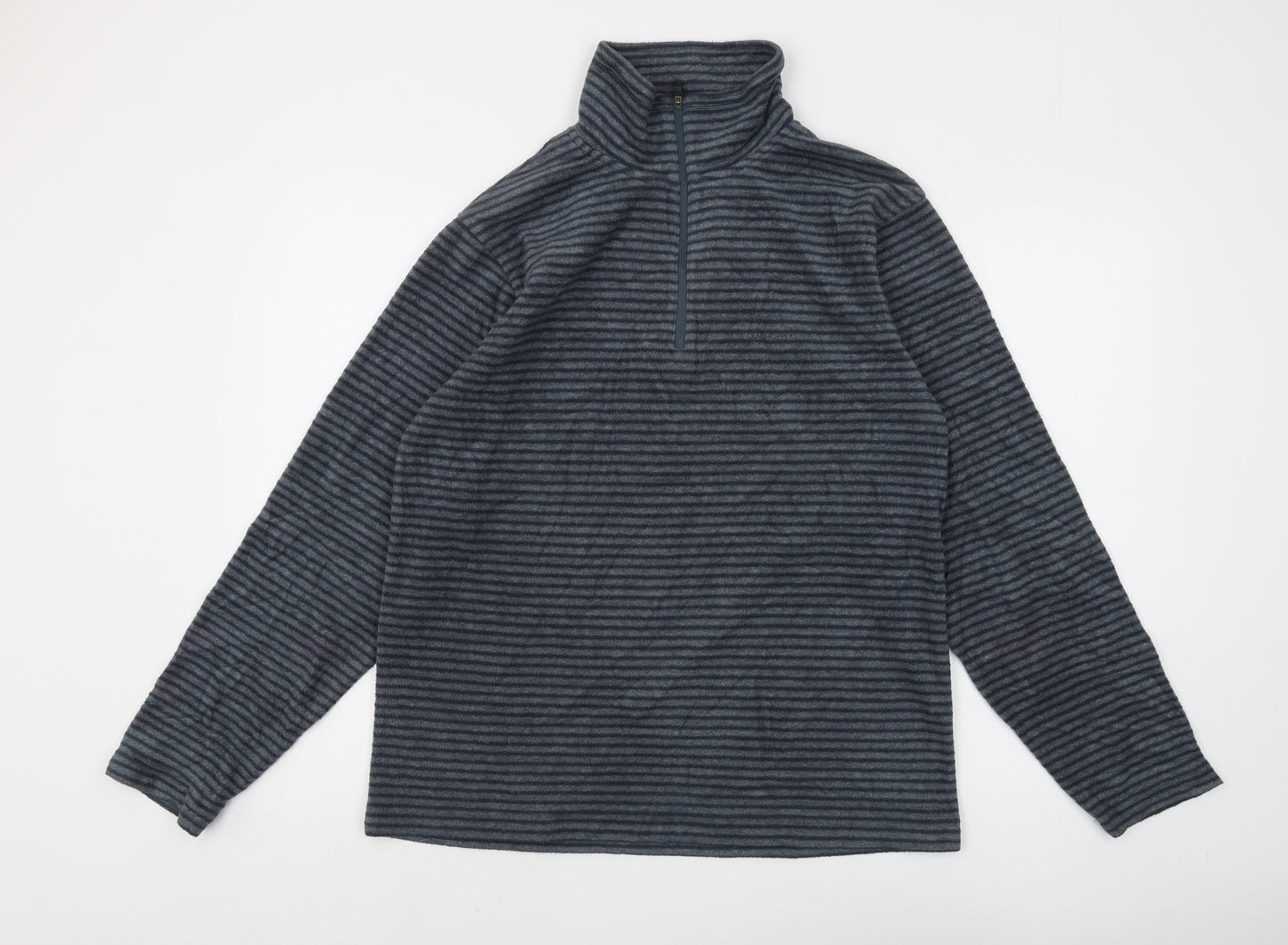 Craghoppers Men's Blue Striped 1/4 Zip Sweatshirt - M