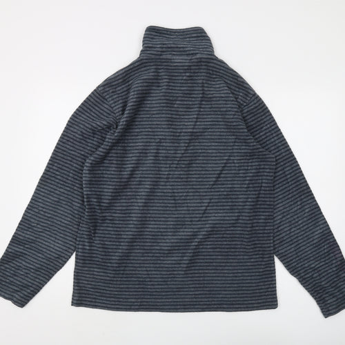 Craghoppers Men's Blue Striped 1/4 Zip Sweatshirt - M