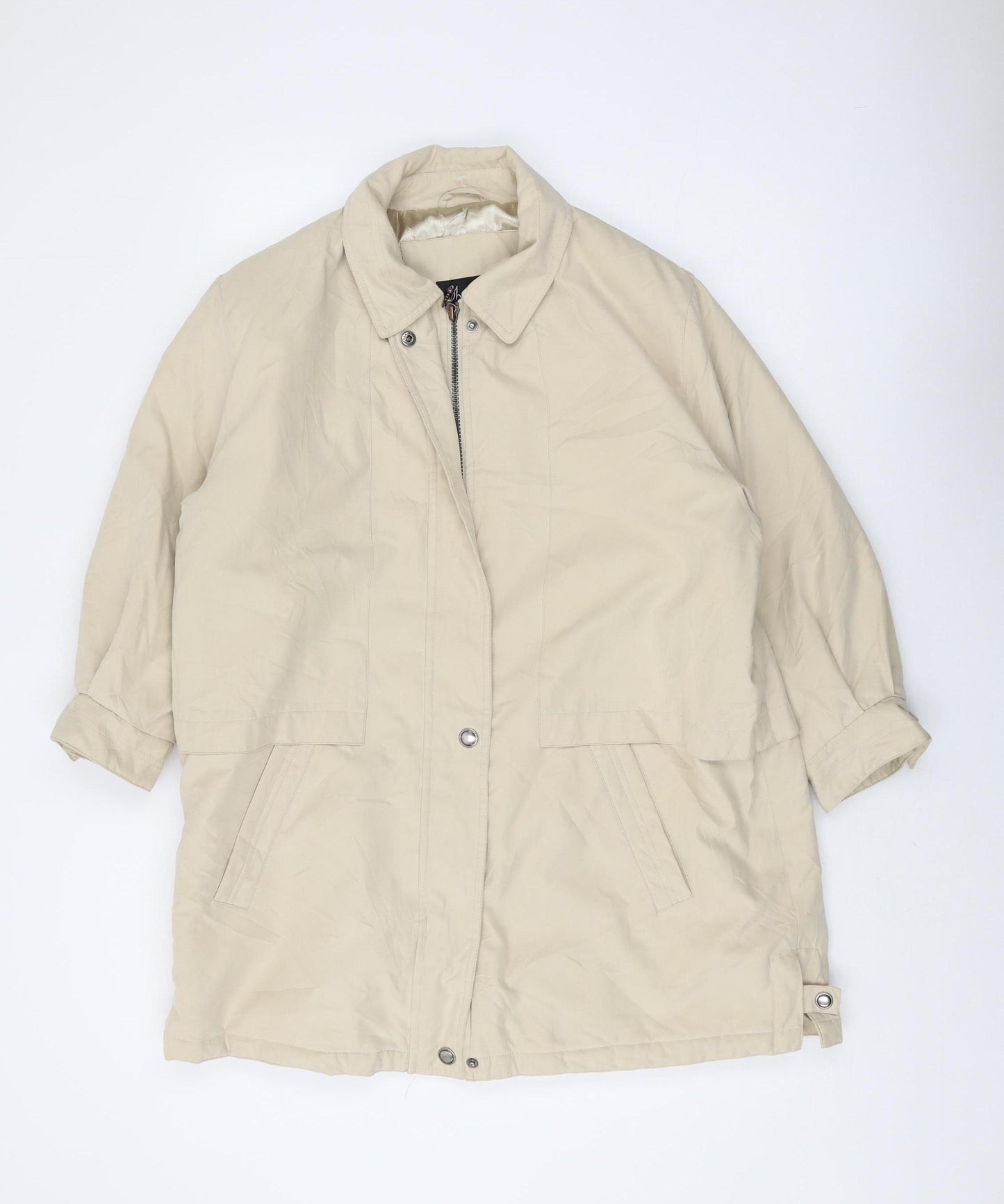 BHS Women's Beige Long Parka Coat Size 16 Casual