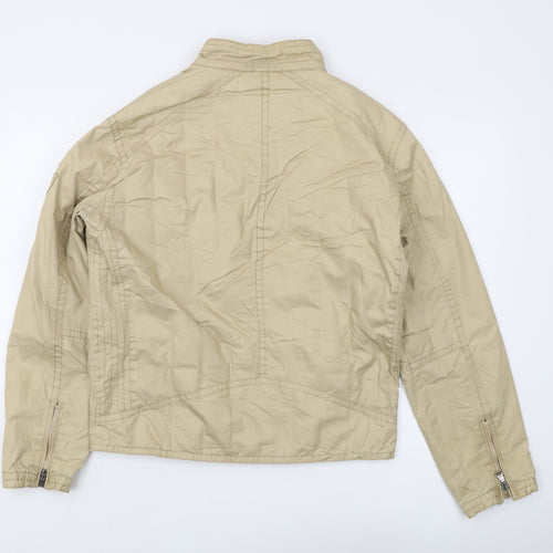 McNeal Men's Beige M Classic Jacket with Zipped Pockets