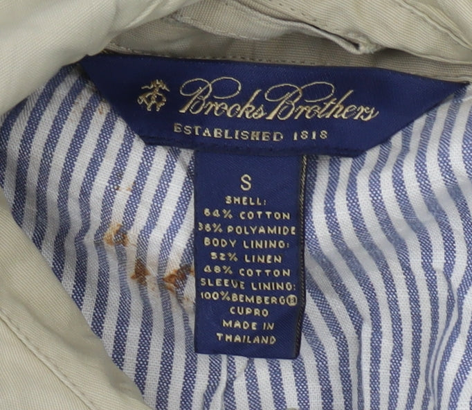 Brooks Brothers Womens Beige Mid-Length Overcoat S