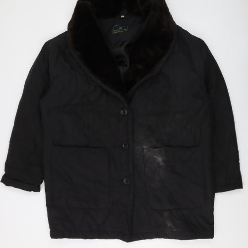 Ann Miller Women's Black Lined Coat Size 10