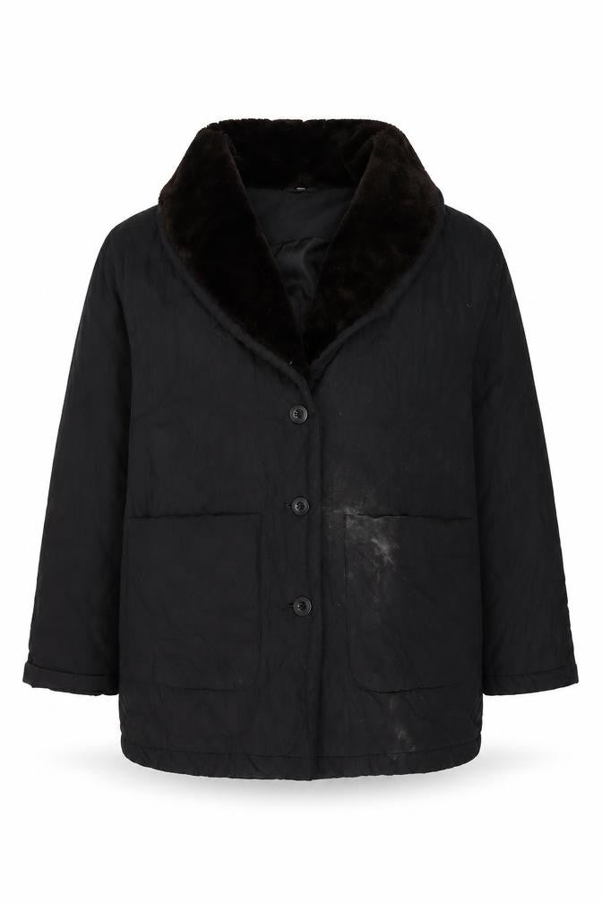 Front view of Ann Miller Women's Black Lined Coat, size 10