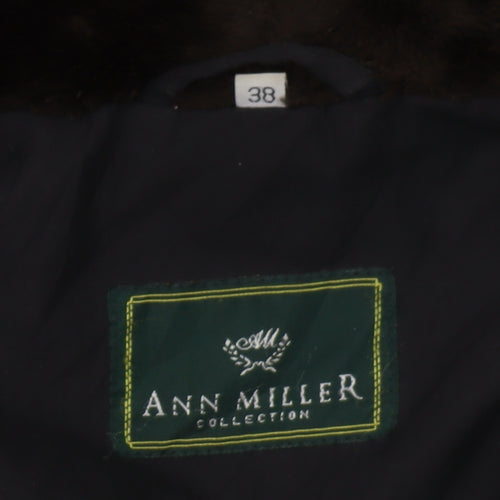 Ann Miller Women's Black Lined Coat Size 10
