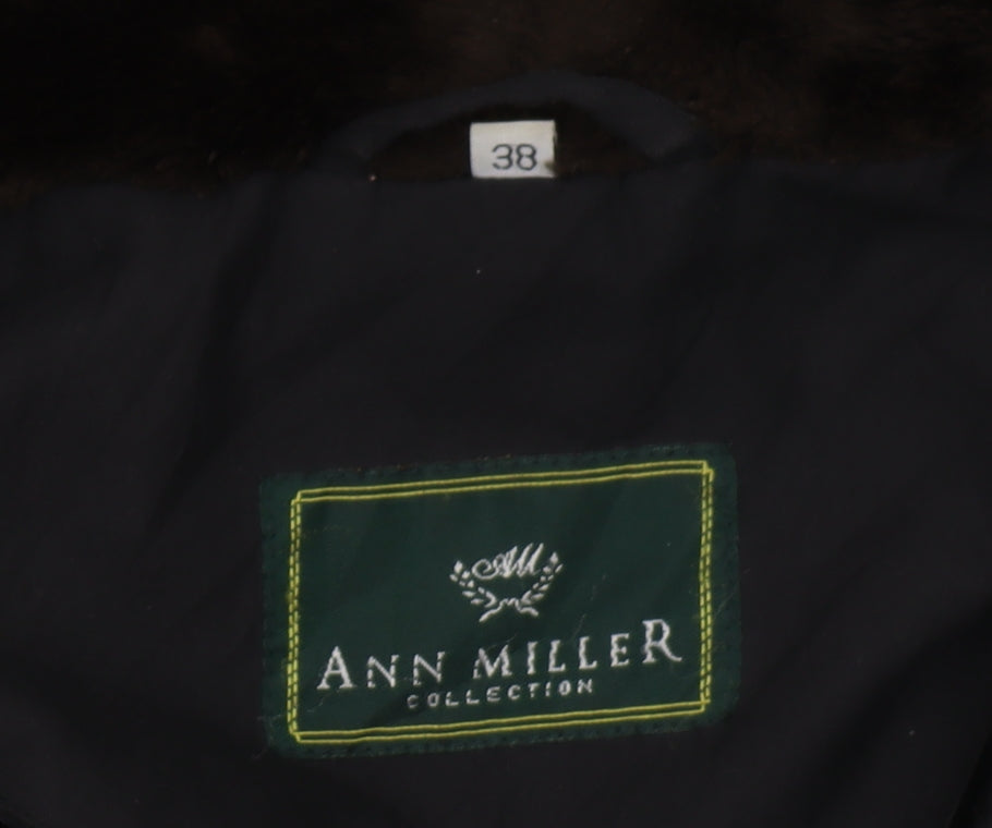 Ann Miller Women's Black Lined Coat Size 10
