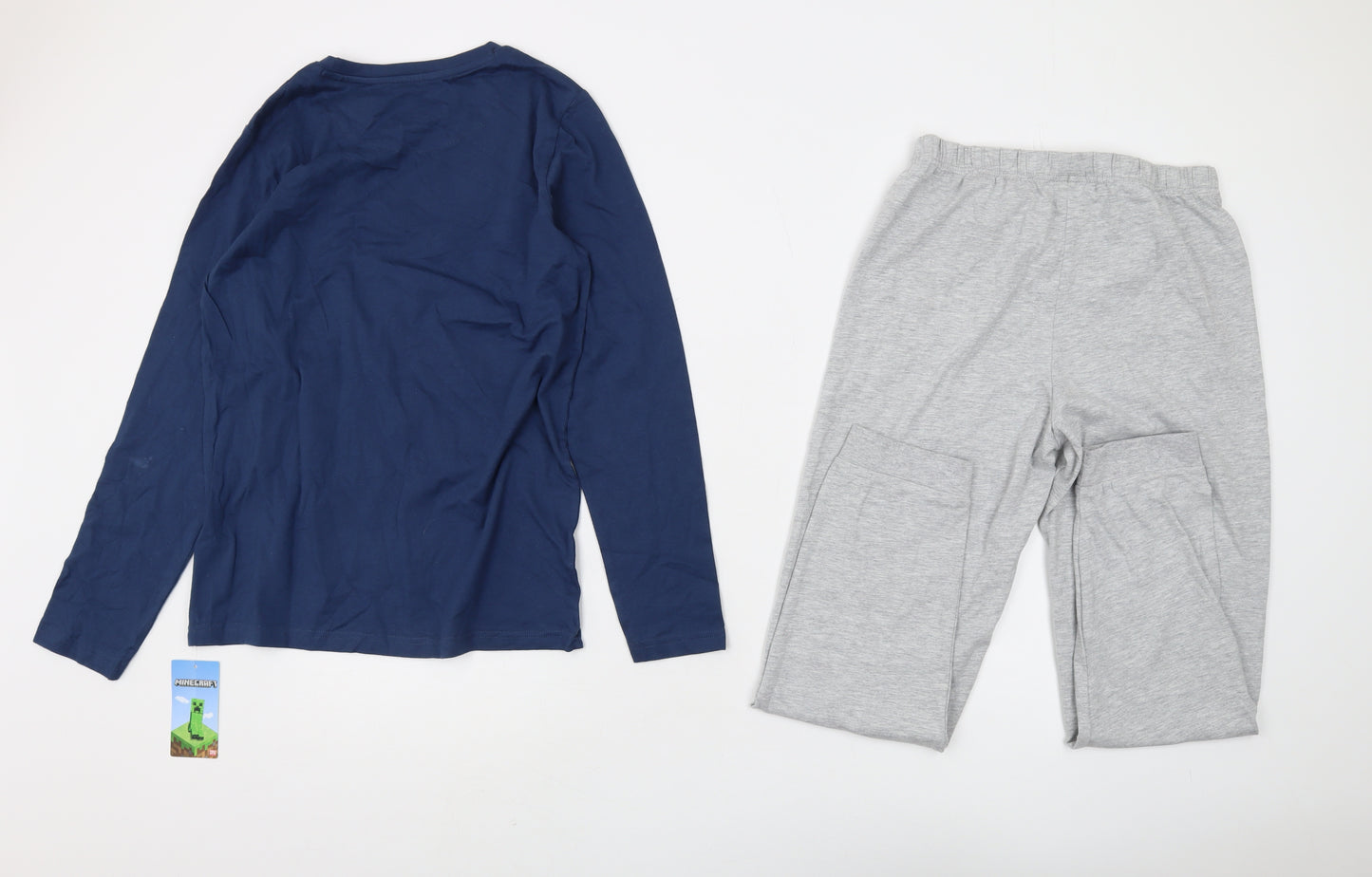 Marks and Spencer Boys Blue Minecraft Pyjama Set 12-13 Years