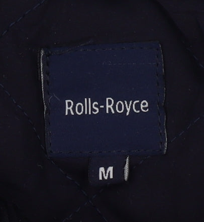 Rolls-Royce Men's Black Parka Jacket M Lined Snap Casual