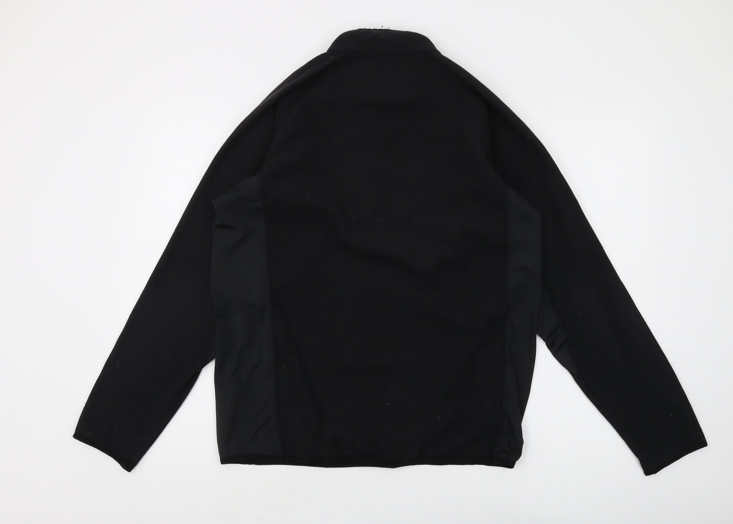 TOG24 Men's Black 1/4 Zip Fleece Sweatshirt - L