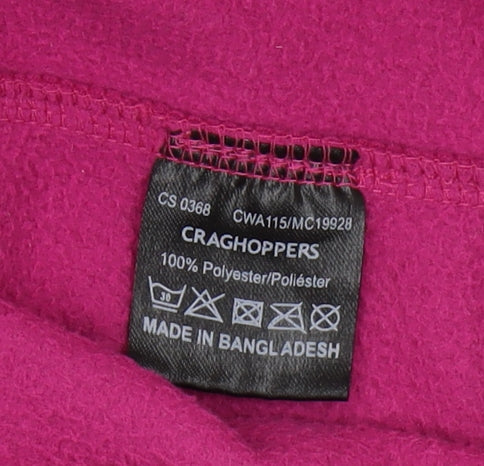 Craghoppers Women's Pink Full Zip Sweatshirt Size 10