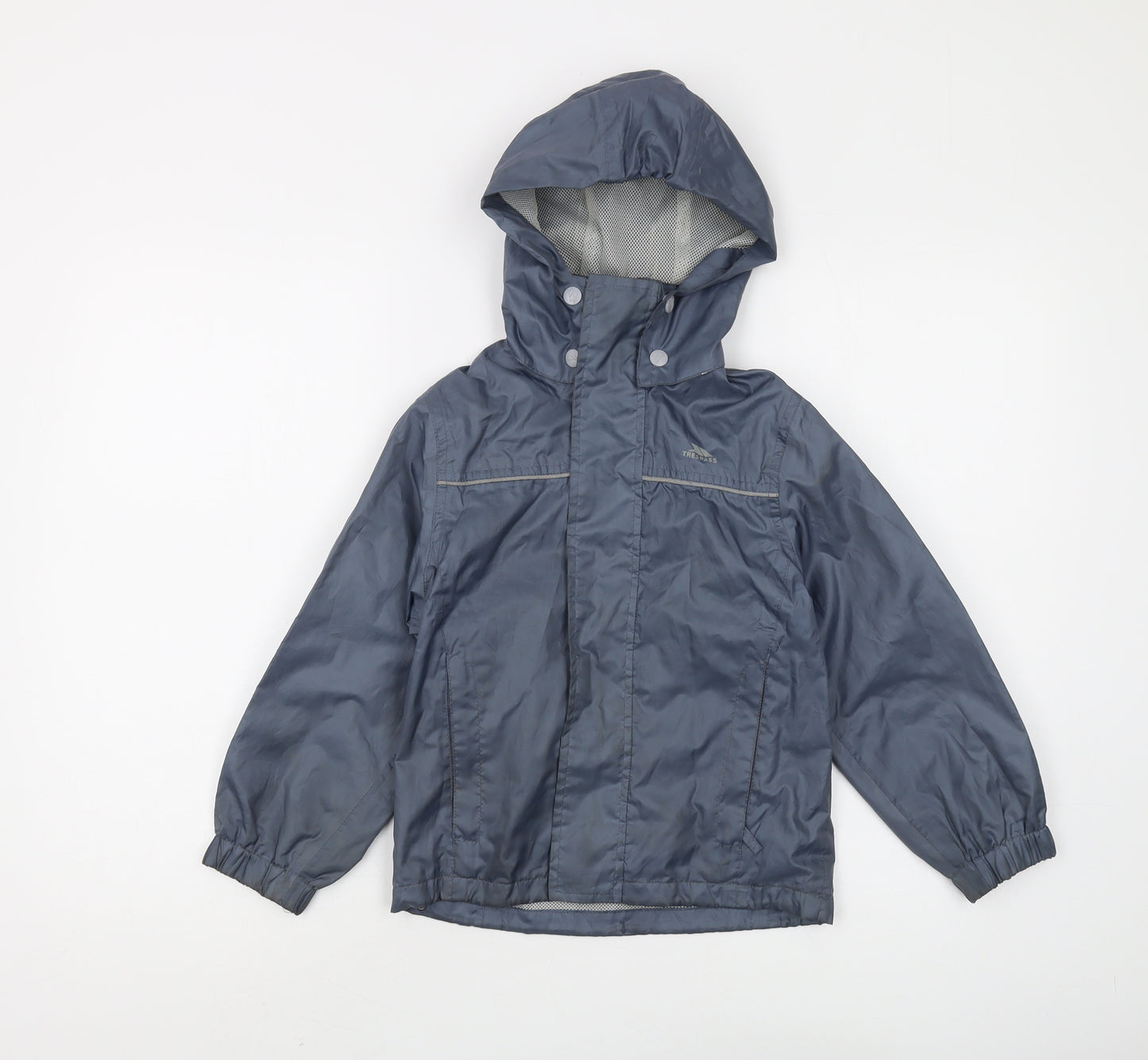 Trespass Boys Grey Waterproof Rain Coat Size 5-6 Years