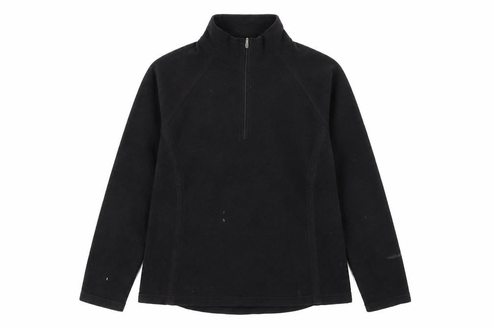 Front view of Peter Storm Women's Black Fleece Pullover Sweatshirt, size 14