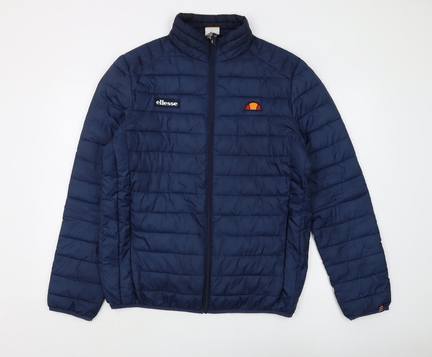 Ellesse Men's Blue Puffer Jacket Size L Stand-Up Collar