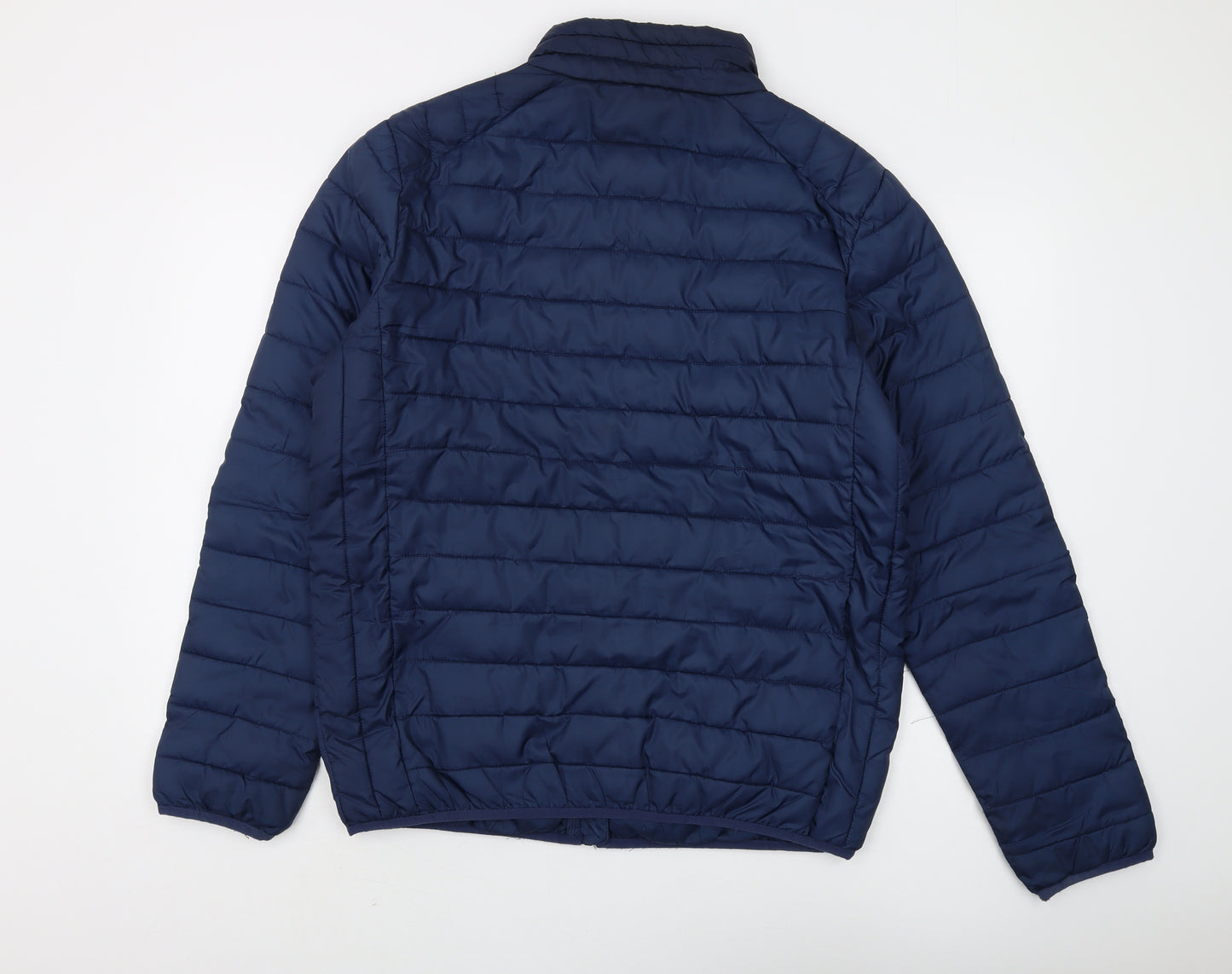 Ellesse Men's Blue Puffer Jacket Size L Stand-Up Collar